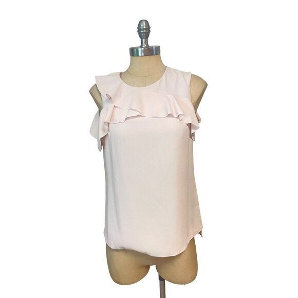 Ted Baker Honourr Sculpted Ruffle Sleeveless Top Pink size 2 Small 6 - Picture 4 of 8